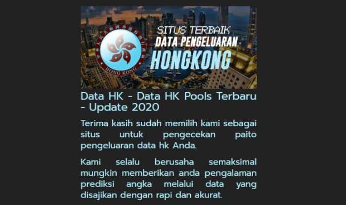 Data HK : Bagaimana Cara Menggunakan Hasil Pengeluaran